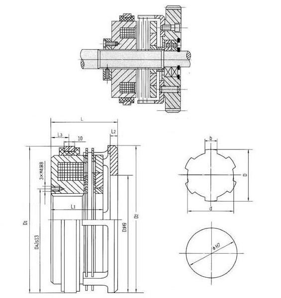 供应机床用电磁离合器DLM5-5C